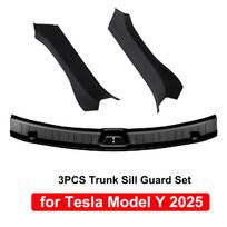 For Tesla Model Y Juniper 2025 Trunk Threshold Strip TPE Mats Sill Guard Rear Cargo Anti Scratch Protector Interior Accessories