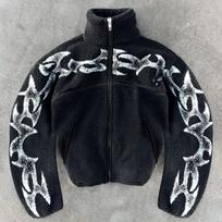Black Oversized Fleece Hoodie Jacket Zip-Up Streetwear Women Fall 2025 Large juoda