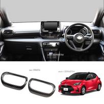 For Toyota yaris /yaris Cross     ABS front left right air condition outet cover side AC vent cover accessories ABS Carbon Fiber gray