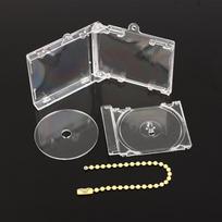 Tuščias albumo mini kompaktinio disko dėklas raktų pakabukas CD grotuvo raktų pakabukas periferinis proginis albumo raktų laikiklis, skirtas pasidaryk pats kuprinės pakabukui A6 gray
