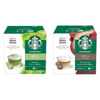 Rinkinys Starbucks Matcha Latte Nescafe Dolce Gusto Specialūs Kapsulės 12 vnt. 1 dėžutė + Nestle Cappuccino 6 porcijos blue