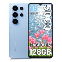 Smartphone BLACKVIEW WAVE 10, 32 Go (8+24) + 128 Go, écran 6,88  HD+ IPS 120 Hz, Android 16, 5000 mAh, 32 MP + 13 MP, Double SIM bleu