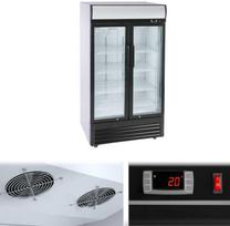 Royal Catering Šaldytuvas, šaldytuvas, dvigubo stiklo gėrimų šaldymo spinta, 2-8°C 630L