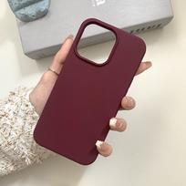 Tamsiai violetinis skystas silikoninis telefono dėklas, skirtas iPhone 14 13 12 11 Pro Max XR XS X 8 7 Plus SE 2020 pilnas apsauginis dangtelis For iPhone 13 gray
