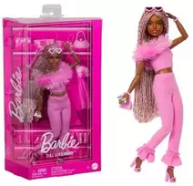 Mattel BARBIE DELUXE FASHIONISTAS lėlė rožiniu kostiumu (HYV28)