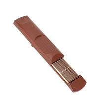 Pocket Guitar Neck 6 String 4 Fret Fingerboard Guitar Fingering Position Chord Practice Tool for brown