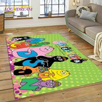 3D Animacinis Les Barbapapa Šeimos HD Kilimas Svetainės Miegamojo Namų Dekoras, Neslystanti Grindų Kilimėlis Sofai, Vaikų Dovana 200x160cm( 78x62in )