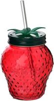 Mondex MODERNUS VIRTUVĖS stiklinis puodelis su stikliniu šiaudeliu 450 ml 6,5 x 9,5 x 12,5 cm