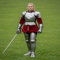 Medieval Female Armor Set, Steel Lady Knight Cuirass Shoulder Guard, Fantasy Cosplay Warrior Outfit, Reenactment Armor for Women black