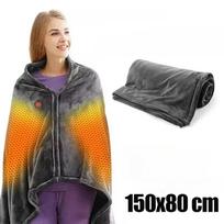 USB charging electric blanket,three-level heating,soft and skin friendly,suitable for keeping warm at home,office,when going out tamsiai pilka spalva