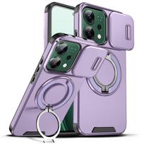 Oppo Reno 15 Pro dėklas, magnetinis kameros dangtelis, telefono dėklas su 360° besisukančiu žiediniu laikikliu, skirtas Oppo Reno 15 F/Reno 14/Reno 13 Pro Reno 15 F violetinė