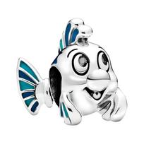 Pandora Disney serija Mažoji undinėlė Žuvytė Arijelis pakabukas Unisex pakabukas 798230ENMX Silver,F white