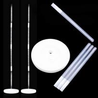 1/2Set Transparent Balloon Column Kit with Base with Pole Balloon Arch Bracket Can Be Filled with Water DIY Accessories 1 Set