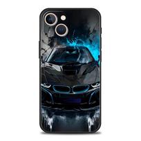 Šaunus sportinio automobilio dėklas telefonui iPhone 16 15 14 13 12 Pro Max 11 Pro Max 7 8 Plus XS XR Atsparus smūgiams minkštas dėklas Coque Capas iPhone 8 7 Plus
