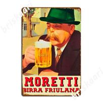 DORA skardinis ženklas Birra Moretti Retro ženklas Plakatas Metalo plokštelė Sukurkite sienos urvo freską Sienos tapyba vakarėlis Skardinis ženklas Plakatai 30x40cm(11.8x15.7inch)