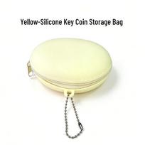 Silicone Travel Organizer: Earphone Case, Charging Cable & Lipstick Holder, Car Key Protector 9.6 x 8 x 4.6 CM beige