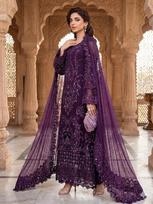 Bolivudo vestuviniai drabužiai Pakistano kostiumas Indijos dizainerio vakarėliams Salwar Kameez XL violetinė