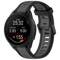 18mm 20mm 22mm Oficialus silikoninis dirželis, skirtas Garmin Forerunner 165 55 265 965 570 970/Active 5/6 Apyrankė Venu 4/3 Juosta Forerunner 255 black