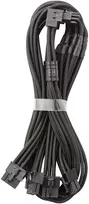 „CableMod C-Series Pro“ tiltelinis jungiamasis kabelis – A variantas, 90°, 16 kontaktų į 4 kontaktų 8 kontaktų PCIe, juodos spalvos