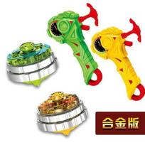 New Double-Ring Spinning Top Super Chariot Burst Armor Magic Battle Alloy Light Up Upgrade Version Figure Model Toy Gifts green