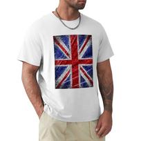 Faux Glitter Union Jack Flag UK Sequin TShirt Large Size Casual Short Sleeve Top S gray