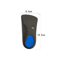 Orthotic Shoe Insoles Arch Support 3/4 For Plantar Fasciitis Fallen Arches Flat Feet gray