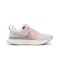Nike Womens React Infinity Run Flyknit 2 Premium 'Pink Foam Blue Tint' (women's sizes) Pink Foam / Blue Tint / Sail / Multi-Color Running Shoes 35.5 white