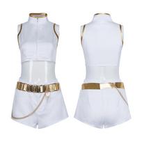 K-POP Demon Hunter Girl Group Costumes - Rumi, Mira, Zoey Cosplay for Halloween & Stage XXL white