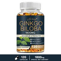 Airboy - 1800mg High-Concentration Ginkgo Biloba Vegetarian Capsules - Antioxidant & Brain Health 120*1