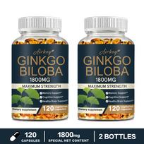 Airboy - 1800mg High-Concentration Ginkgo Biloba Vegetarian Capsules - Antioxidant & Brain Health 120*2