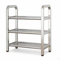 Nerūdijančio plieno batų lentyna Daugiasluoksnis laikymo organizatorius namams, bendrabučiui 3 pakopų/40 cm 3-Tier/40cm black