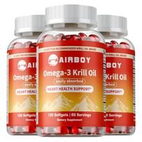 Omega-3 Krilio Aliejus 120 Minkštų Kapsulių — Omega-3 Riebalų Rūgštys, EPA DHA Fosfolipidai, Kasdieninė Gerovė 120*3