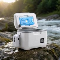 Holding Tank Box with Air Pump Portable for Anglers 8L B_Blue white
