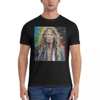 STEVEN TYLER ACRYLIC SPLATTER PAINTING T Shirts Aerosmith Funny Tee Shirt Short Unisex T-Shirt XL black