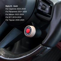 For Porsche Cayenne/Panamera 2017-2025 Macan/911/718 2016-2024 Taycan 20-25 Multicolour Steering Wheel SC Ejection Knob Button B Gold black