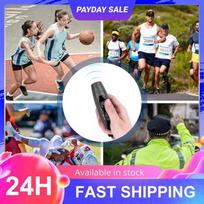 Electronic Air Bear Horn 120-150dB Hand Emergency Whistle with LED Safety Light with Lanyard for Outdoor Hiking Wildlife Defense white
