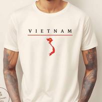 Vietnam Shirt, Vietnamese Flag Map T-shirt - Unisex S beige