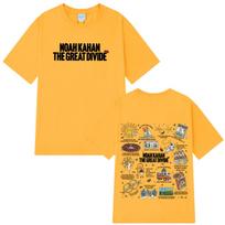 Noah Kahan The Great Divide Tour Graphic T-shirt Men Women Hip-hop Y2K Shirt Summer Loose Cotton Tops Streetwear 3XL black