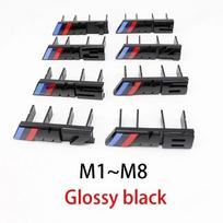 3D Automobilio Priekinės Grotelių Ženklelis Emblema Sagtis BMW M Logotipui M1 M2 M3 M4 M5 M6 F39 F10 F30 G11 F48 G07 G86 G80 G60 E60 E46 G01 E84 E83 M3 juoda