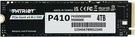 SSD diskas Patriot P410 4TB M.2 2280 PCI-E x4 Gen4 NVMe (P410P4TBM28H)