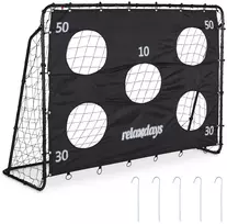 Relaxdays Juodi futbolo vartai su taikiniais