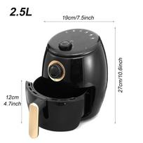1350W Electric Deep Airfryer 5L Multifunction Air Fryer Chicken Oil Free Air Fryer Health Fryer Pizza Cooker Digital Thermostat 2.5L gray