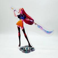Demon Hunters New Kpop Mira Rumi Zoe Derpy Periphery Acrylic Signboard Keychain Pendant Korean Wave Desktop Ornament Anime Game white