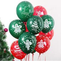 Christmas Festival Printed Balloon Decorations for Party Atmosphere black