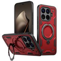 Dėklas Xiaomi 15TPro 15T 14T Pro Armored Atsparus smūgiams 360° besisukantis magnetinis laikiklis Rėmelis Kietas plastikas Apsauginis dangtelis Fundas xiaomi 15T Pro raudona