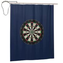 Winmau Blade Dartboard Shower Curtain Bathroom Polyester Waterproof Bath Curtains With Hooks W60H190(CM)-1 Pcs black