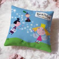Ben And Holly Little Kingdom Cushion Cover Premium Comfort Reversible Pillow Cove -Two In One Design For Any Room & Car Interior Peach skin 18*18(CM)-1Pcs
