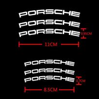 New For Porsche Cayenne Panamera Macan 911 Taycan Boxster Auto Accessories Car Brake Caliper Badge Sticker Emblem Decals YP4 white