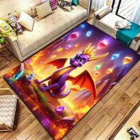Spyro Reignited Trilogy Carpet Rug for Living Room Bedroom Home Sofa Decoration,Kids play Non-slip Floor Mat 40x60cm( 15x23in ) orange