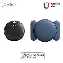 Air Tags Stiprus magnetinis paslėptas silikoninis dėklas Android Google Find My Iphone Mini GPS sekikliui Padėties nustatymas Automobilio Dviračio Motociklo Black-Dark blue-1Set gray